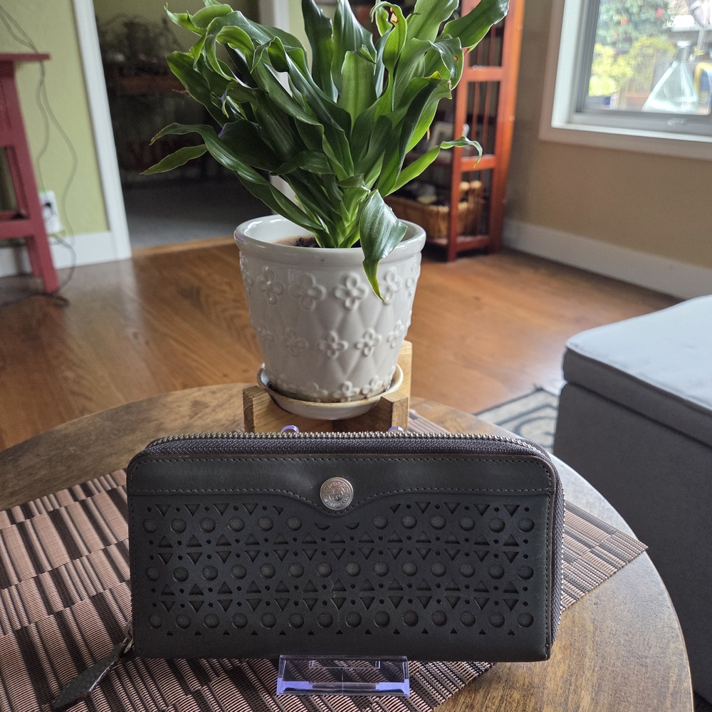 Rebecca Minkoff Gray Laser-Cut Wallet